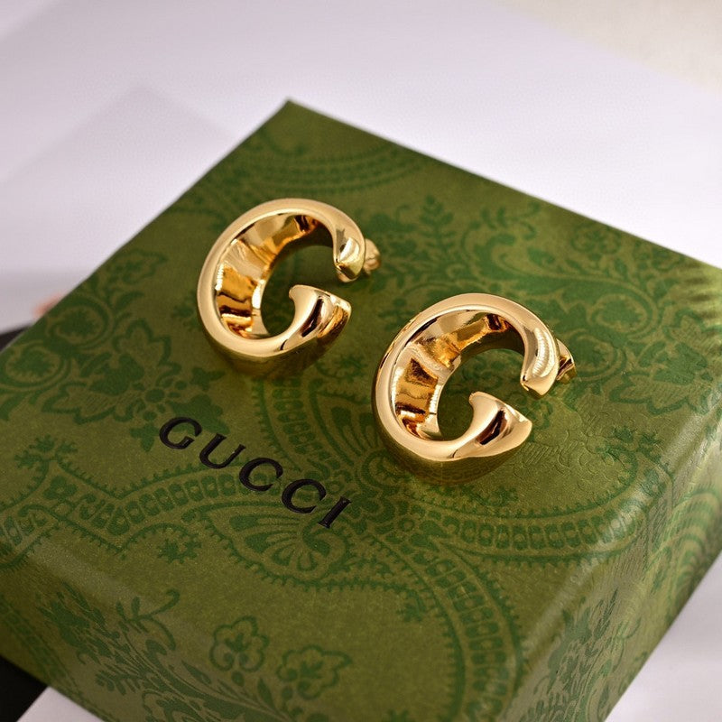 18K Double Gucci GucciLogo Earrings