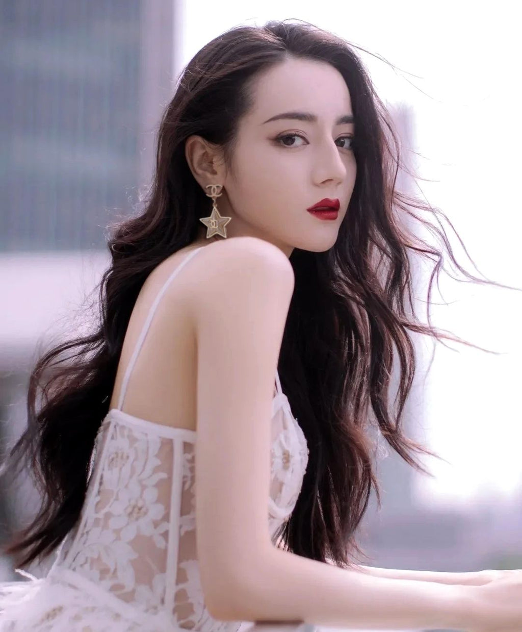 18K  Chanel Heart & Star Earrings