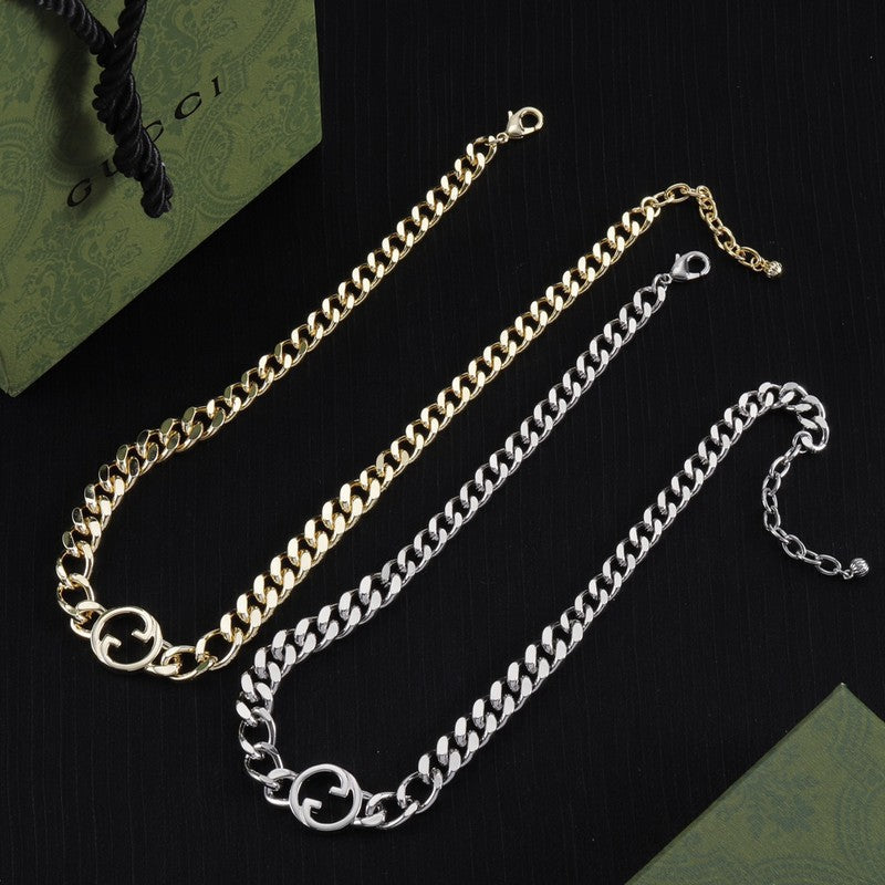 18K Double Gucci Chain Necklace