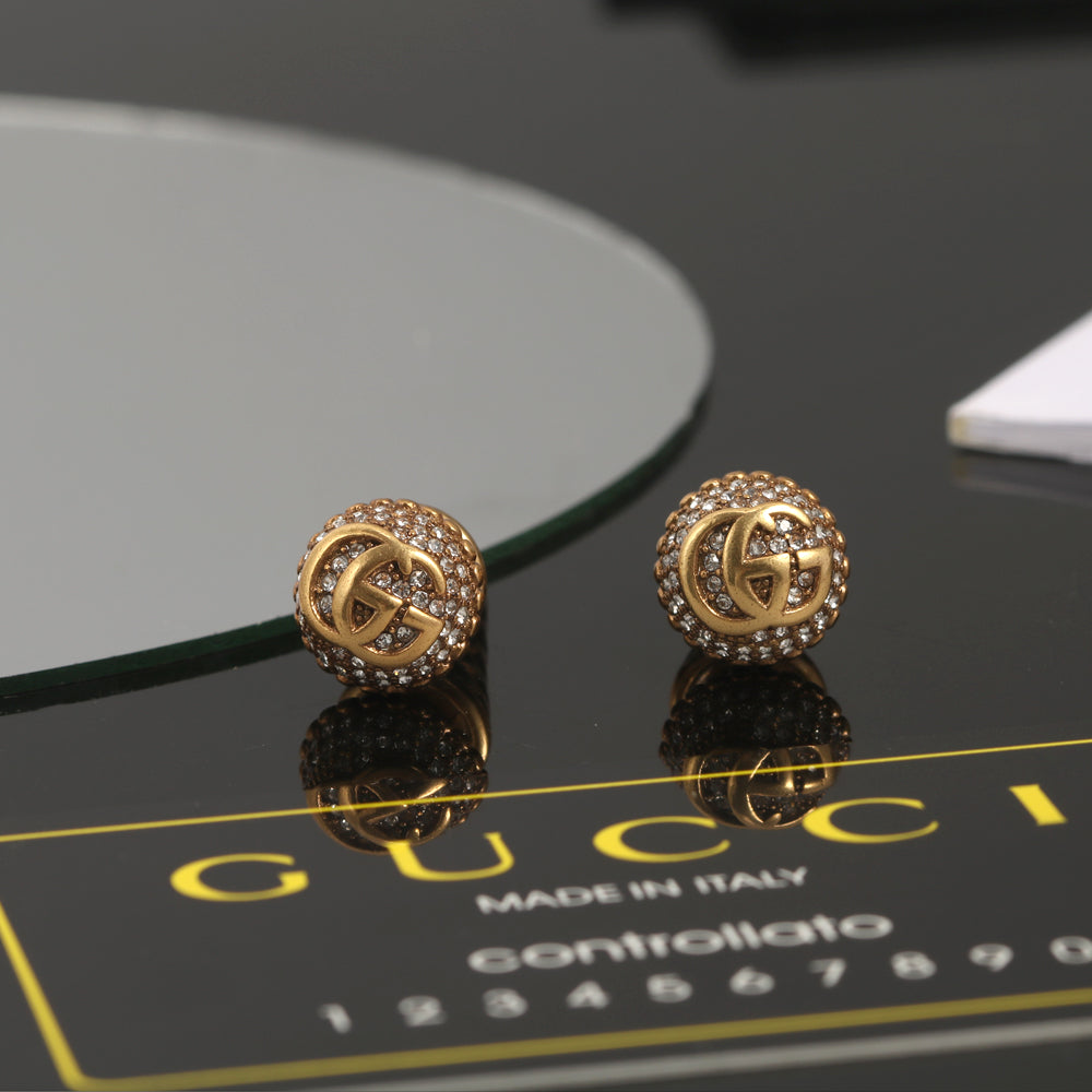 18K Double Gucci Vintage Earrings