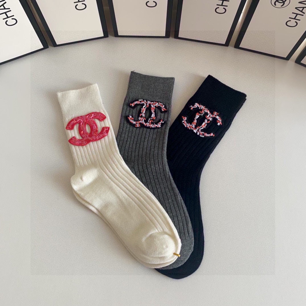CHANEL LOW-CUT SOCKS 412598 ( 1 BOX )
