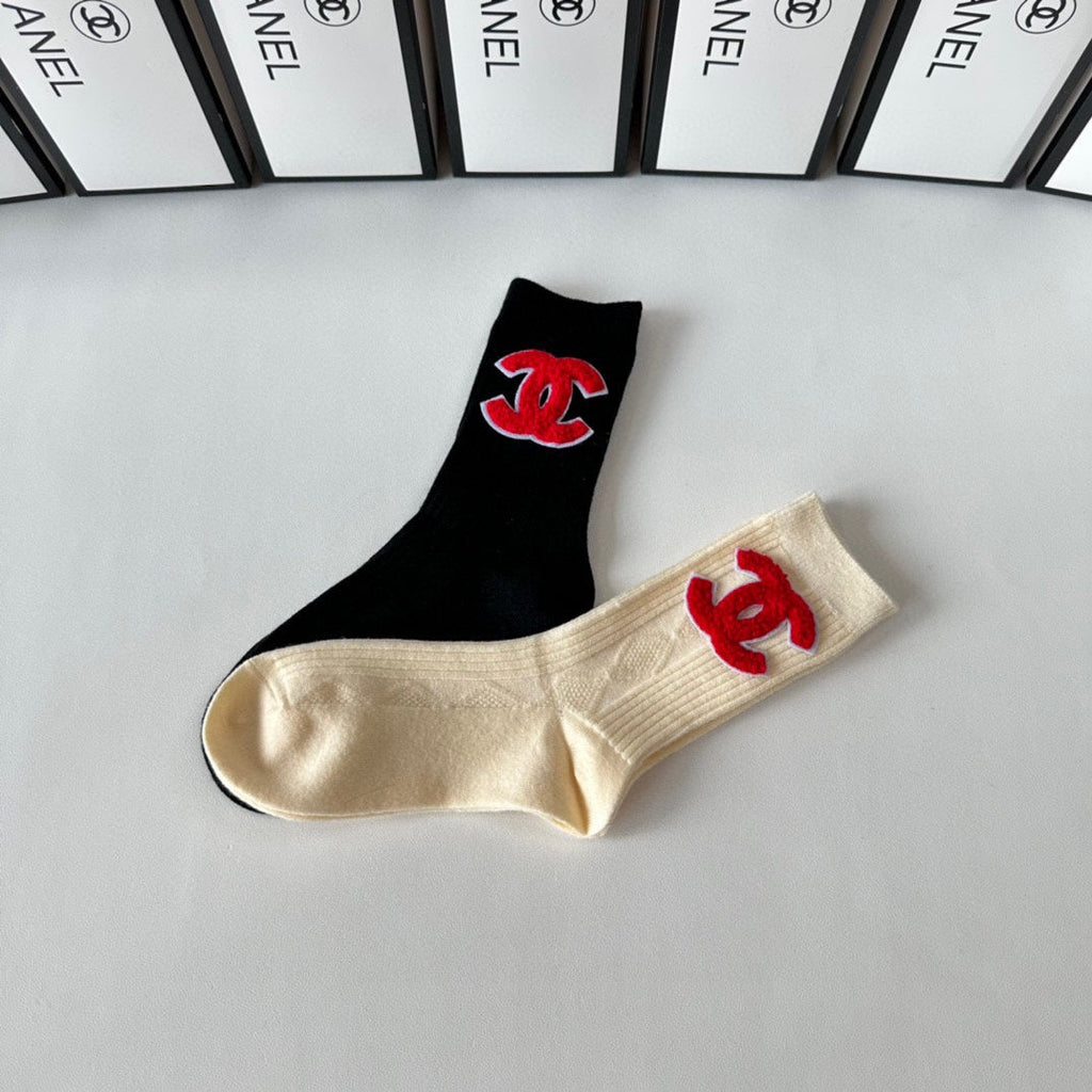 CHANEL CREW SOCKS 417483 ( 1 BOX )