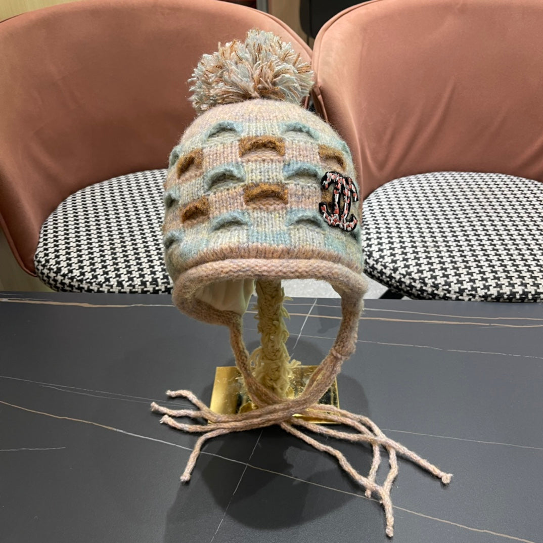 CHANEL KNITTED WOOL HAT COLORFUL 425767