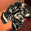CHANEL 25S SCARF 140 IN SILK AND CASHMERE 931993