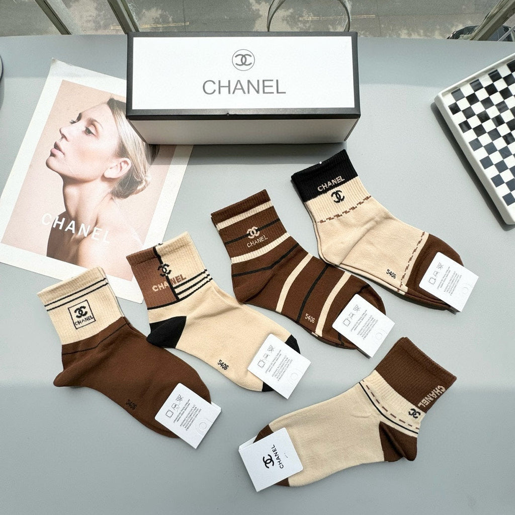CHANEL LOW-CUT SOCKS 423898 (1 BOX)